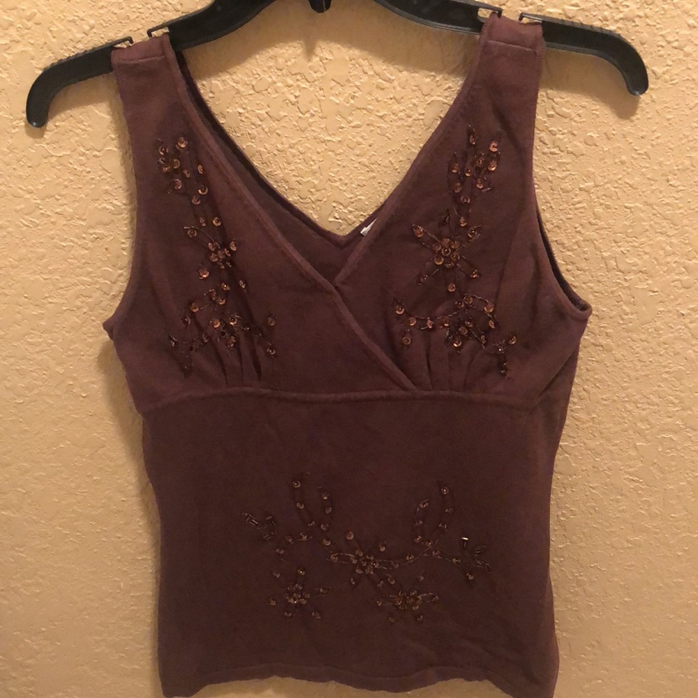 Cato Gently worn sequins top. Good condition. No stains,flaws or piling. Brown - Picture 9 of 11